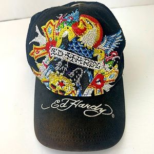 Ed Hardy Glitter Graphic Tucker Hat